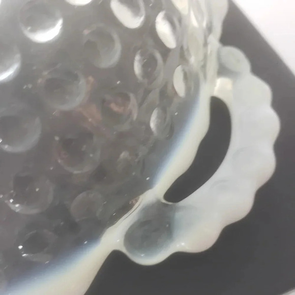 Vintage Anchor Hocking Hobnail Moonstone Clear Opalescent  Bowl. - Picture 7 of 9